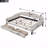 Full Upholstered Tufted Daybed Frame, 2 Drawers
