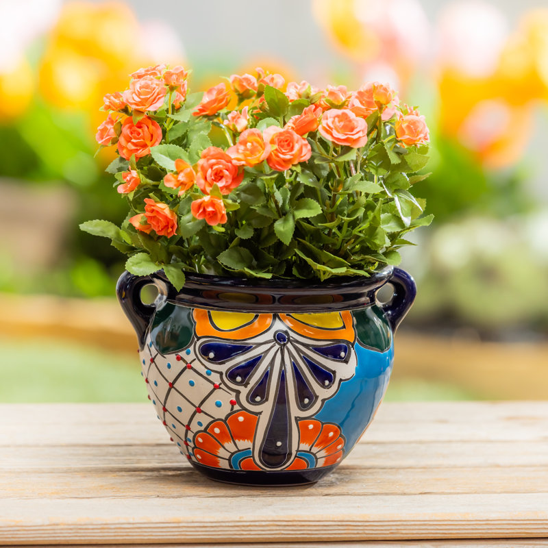 Talavera Mini Jug Ceramic Planter, Set of 2