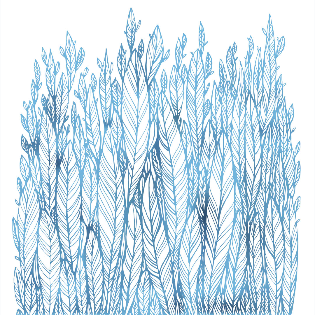 Blue Feathers - Wrapped Canvas Print