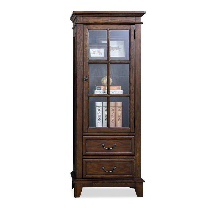 Vitrines en bois massif noisette + verre