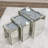 Howe Venetian Crushed Diamond 3 Piece Nest of Tables