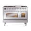 ILVE UN48FNMPEGG Nostalgie II Noblesse 48 inch Dual Fuel Range (8 Sealed Burners + Griddle, Triple Glass Door)-264993572-264993625-264993631