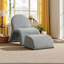 Chaise rembourrée sans accoudoirs avec repose-pieds de rangement, tissu chenille, capacité de poids de 300 lb-1344264199
