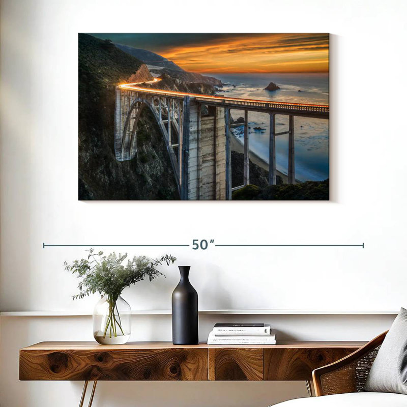 Lilie Bixby Bridge Seascape, 26" H x 39" W