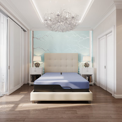 Ensemble de matelas en mousse viscoélastique hybride avec plateau ajustable 12 po Twillery Co.® Padgett
