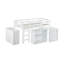 Lit mezzanine 4 en 1 blanc avec armoires de rangement, bureau coulissant et dispositifs de sécurité - lit parfait pour les petites pièces