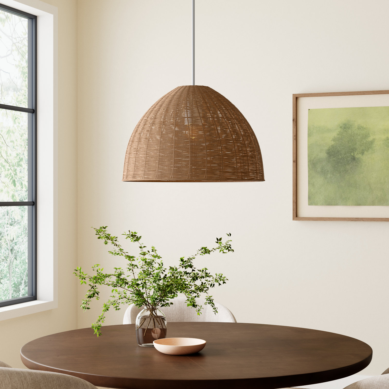 Pippa 1 - Light Woven Pendant, 49.8" H x 24.49" W x 24.49" D