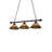 47" Long Nuevo Mission 3 Light Island Pendant