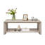 Table basse en simili bois avec tablette