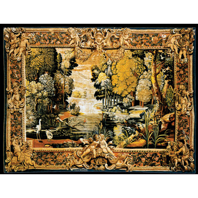 Tapisserie en mélange de verdure sur le lac