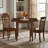 Mahogany Solid Wood 3 Piece Dining Table Set With Drop Leaf Table And Slatted Back Chairs