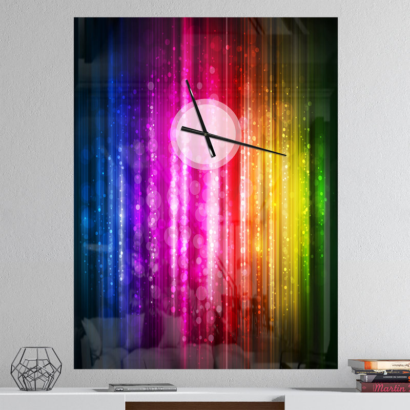 Fond lumineux - horloge murale moderne, Très grand