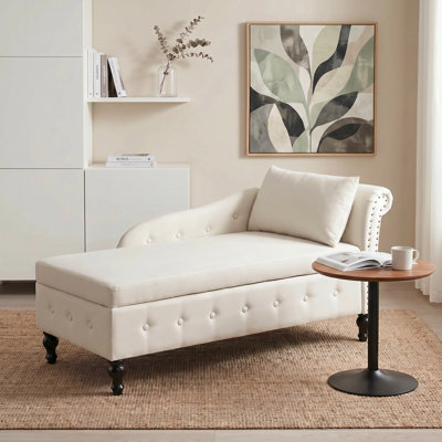 Eastham 58"L Velvet Storage Chaise Lounge