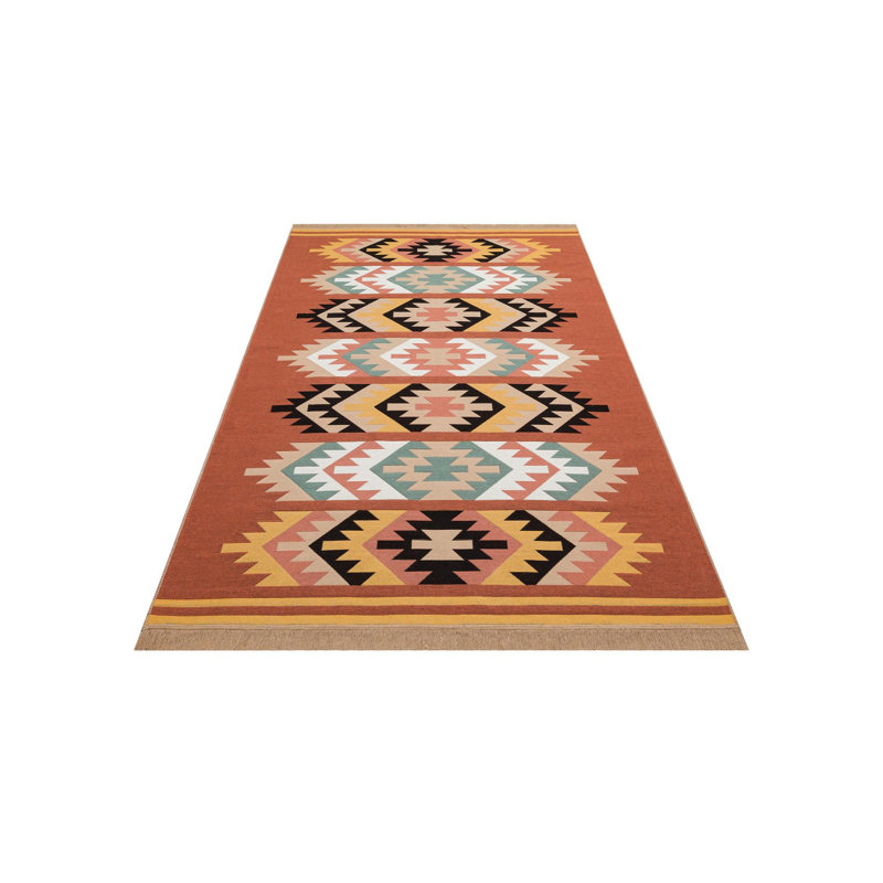 Selina Cotton Flatweave Area Rug, Rectangle 203.2 x 381cm