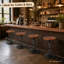 Tabouret de bar pivotant en bois massif Jedrick