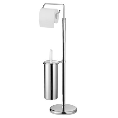 Free Standing Toilet Roll and Brush Holder