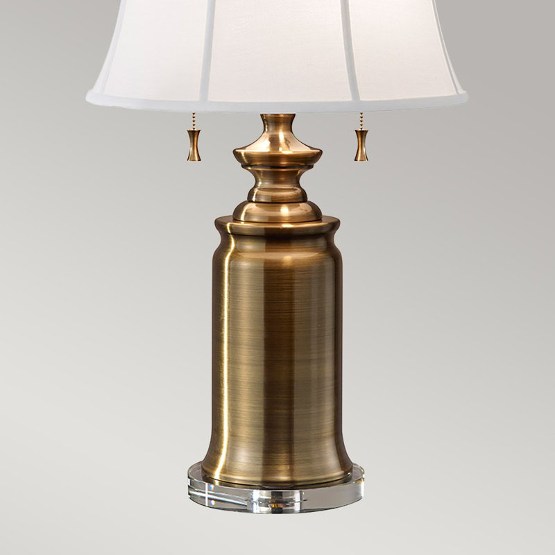 Plattville Metal USB Table Lamp, Bali Brass