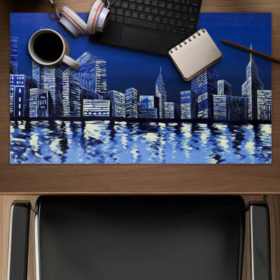 Blue skyline - 14.00"x24.25" Desk mat