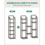 Vertical Shoe Rack, Shoe Shelves, Wood Shoe Organizer for Closet, Entryway, Shoe Tower for Small Spaces, Free Standing, Adjustable, with 2 Hooks, 6 Tier-155199982