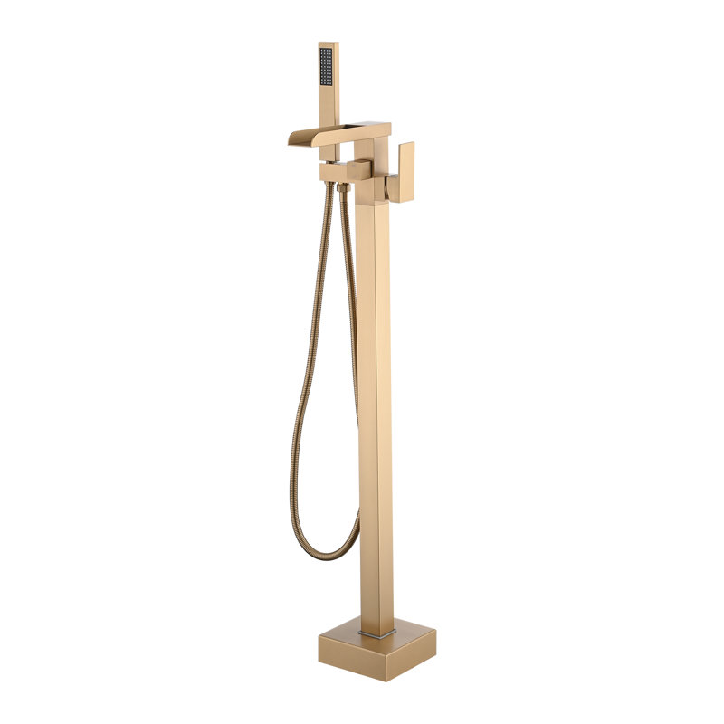 1 Handle Floor Waterfall Faucet, Gold