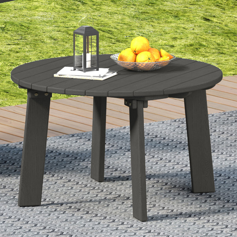 Round Outdoor Coffee Table , 31.5'' in. W 31.5'' in. D, Gray