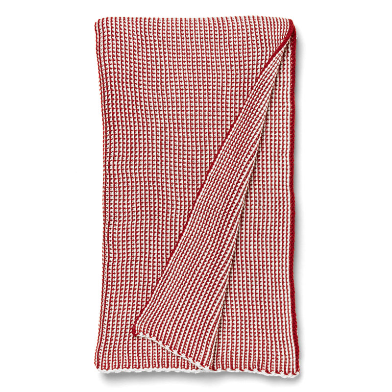 Garnet Knitted Cotton Throw Blanket