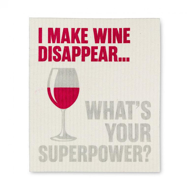 Set Of 2 Wine Thoughts- Funny Text Dishcloth