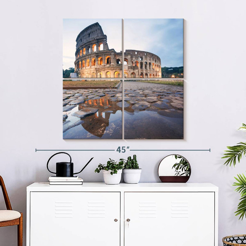 Lilie Sunrise Over Colosseum, 32" H x 32" W