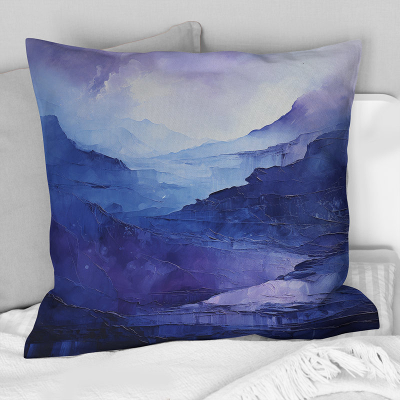 Coussin Indigo Dreams I - Abstract Landscape