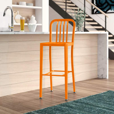 Carouthers 24" Commercial Grade Metal Counter Height Stool with Footrest by Flash Furniture