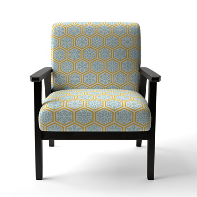 Chaise avec accoudoirs rembourrée Tile Geometric