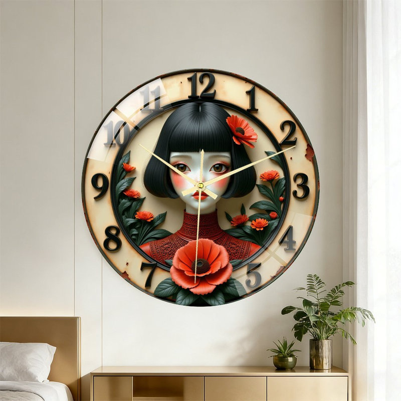 Horloge murale avec horloge murale 16 po