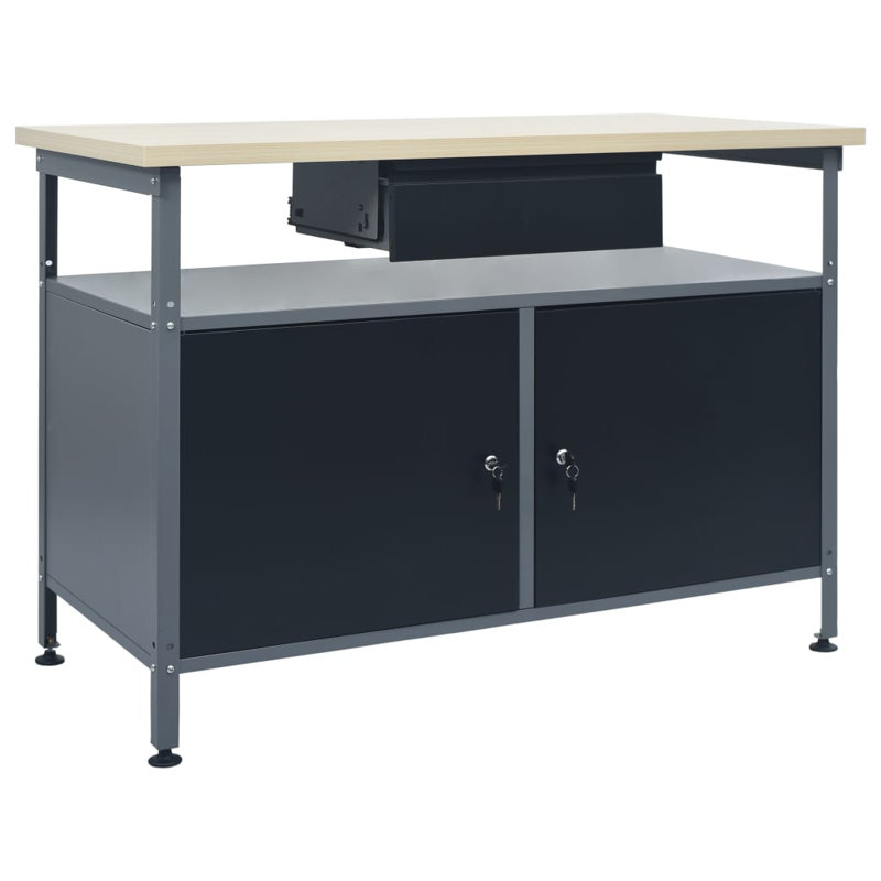 Établi noir 47,2 po x 23,6 po x 33,5 po
