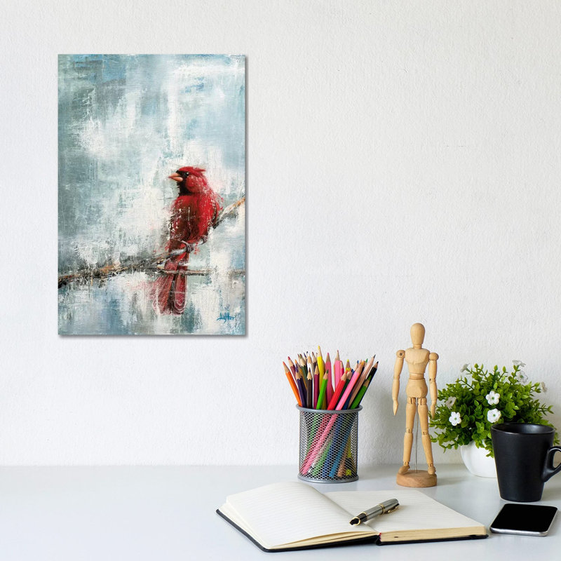 Wintry Red by Christopher Lyter - Print on Canvas, Wrapped Canvas, 20.32 cm H x 30.48 cm W