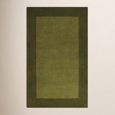 Dolma Hunter Green Hand-Loomed Wool Rug