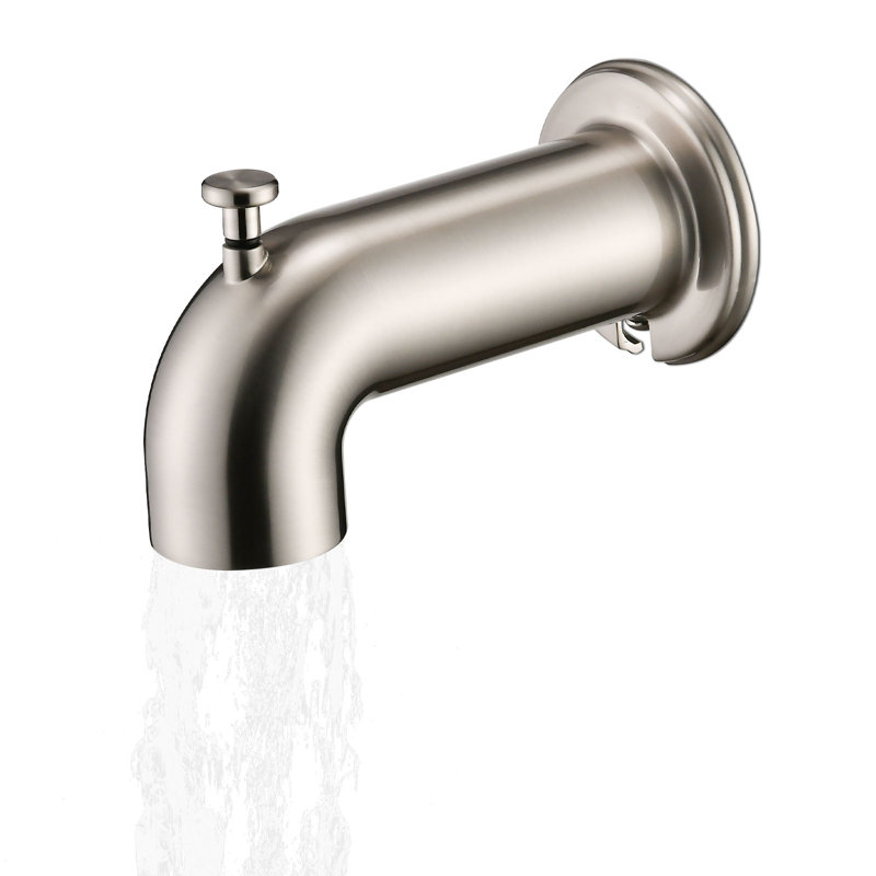 Wall Mounted Tub Spout with Diverter, Brushed Nickel