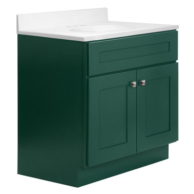 Brookings 31 Inch Bathroom Vanity with Top, Fully Assembled