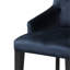 Fauteuil à dossier capitonné bleu marine foncé et noir