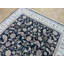 Tapis oriental bleu marine en soie noué à la main 4 pi 7 po x 6 pi 10 po A6DC7714339E4A24B02EB56E1A611544