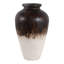 Vase rond rustique haut pour la décoration intérieure, vase de table décoratif en terre cuite, 63,5 cm (25 pouces), brun et blanc