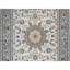 Tapis de couloir oriental blanc perle 2 pi 9 po x 12 pi 4 po Nain avec médaillons de fleurs 250 KPSI