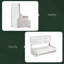 Armoire-lit escamotable avec canapé pliant Murphy, tablettes de rangement intégrées et lumière DEL, beige-1680284247