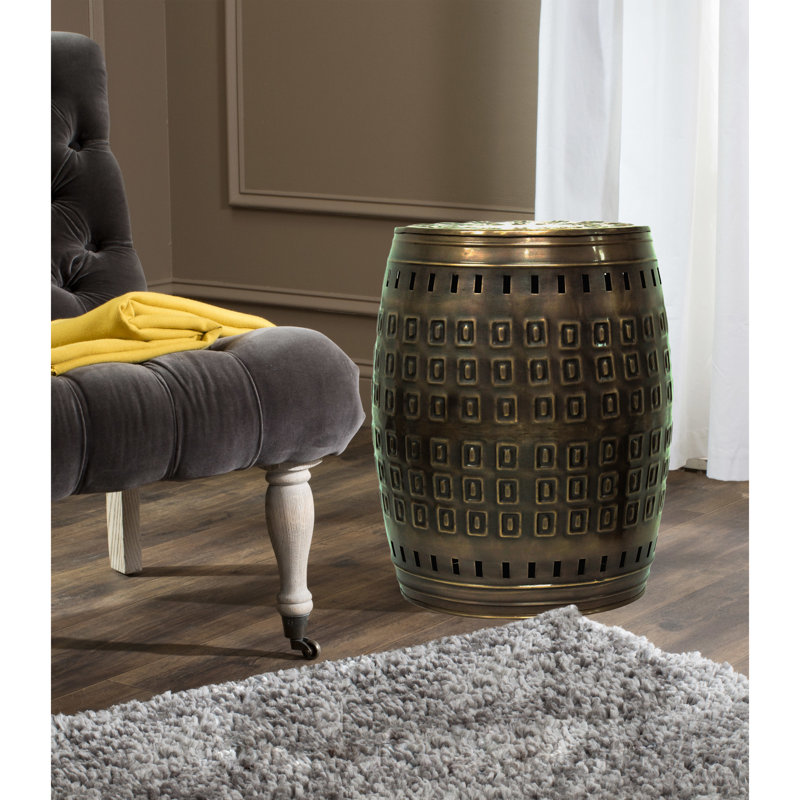 Ensemble de 2 tabourets en métal façonnés à la main Kupski, Bronze