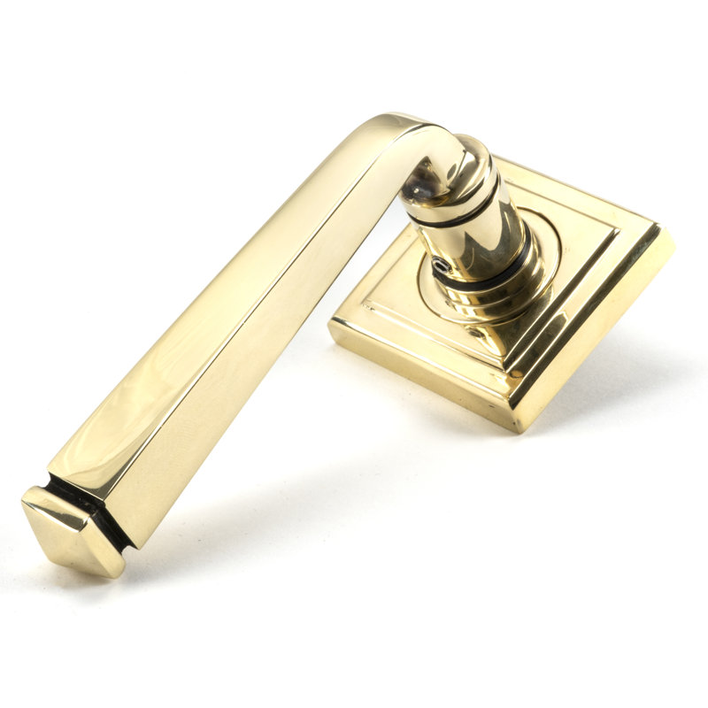 Avon Latch Right Hand Door Handle, Aged Brass