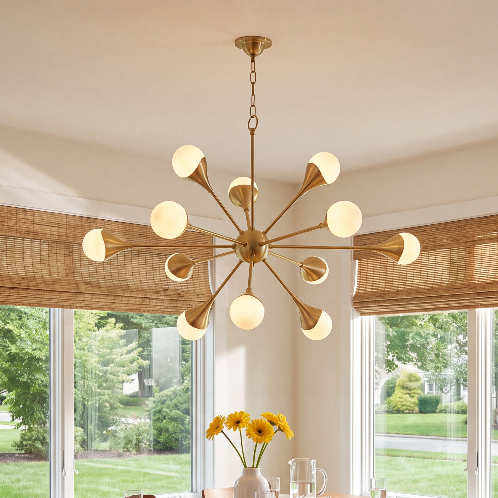 Ariana 12-Light Chandelier, Aged Brass