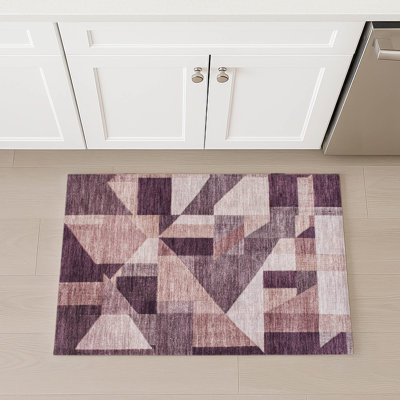 Machine Washable Indoor/Outdoor Wagenen ACN2365 Geometric Rug