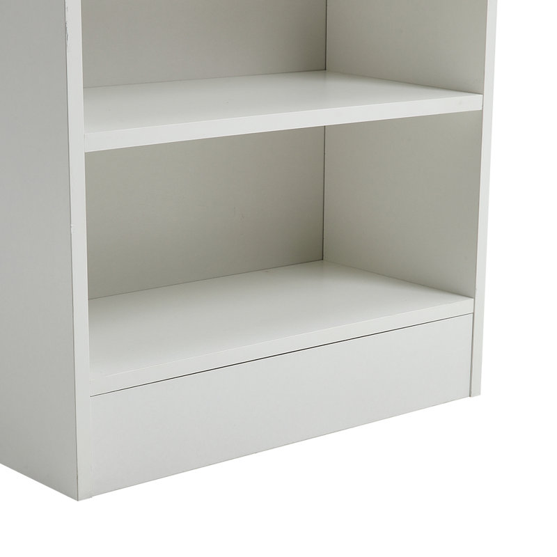 Bar Table With Open Shelves, White, White