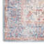 Tapis bleu floral tissé à la machine 9 pi x 12 pi