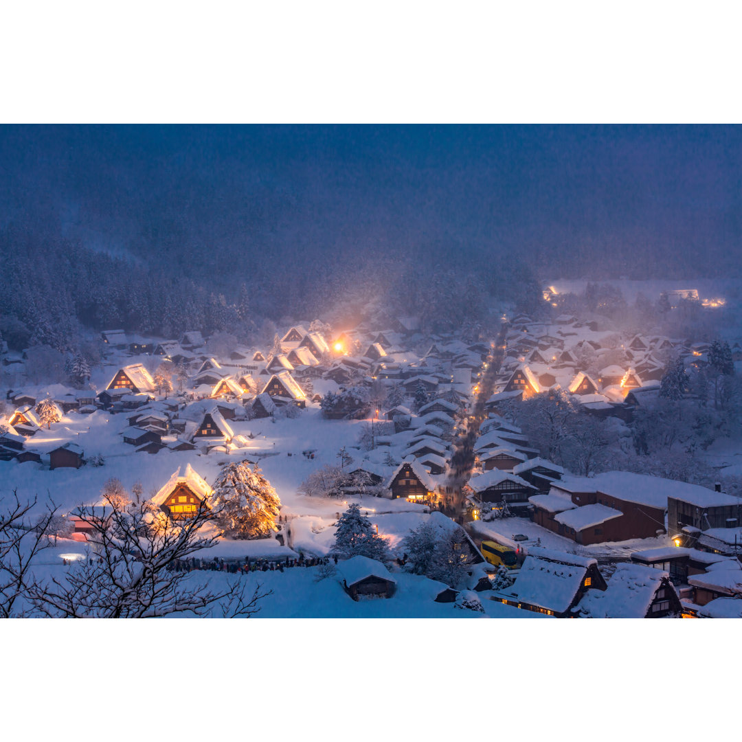 Shirakawago - Kunstdrucke auf Segeltuch