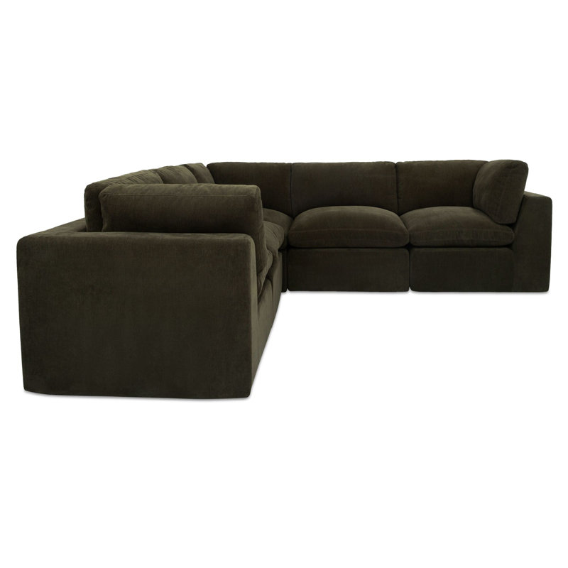 Cates Modular Sectional, Green Polyester